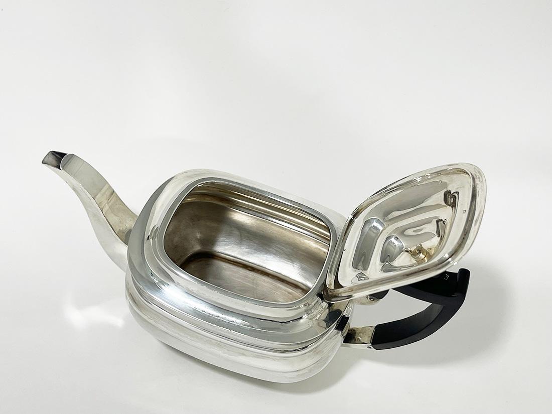 English Silver rectangular tea set 1930s For Sale 1