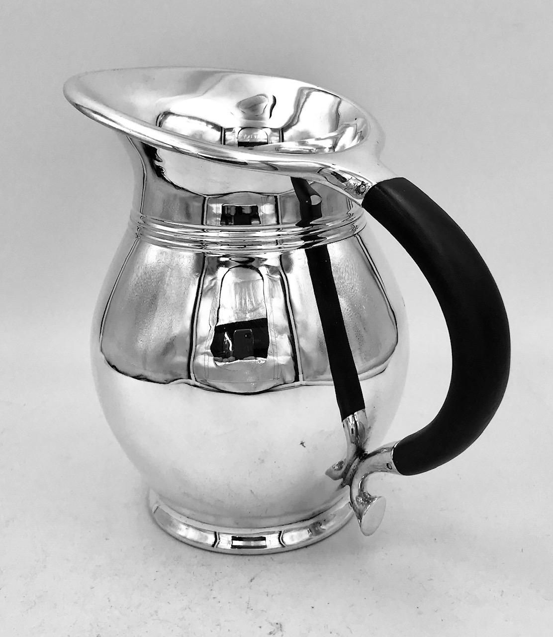 Modern English Silver Water Jug For Sale