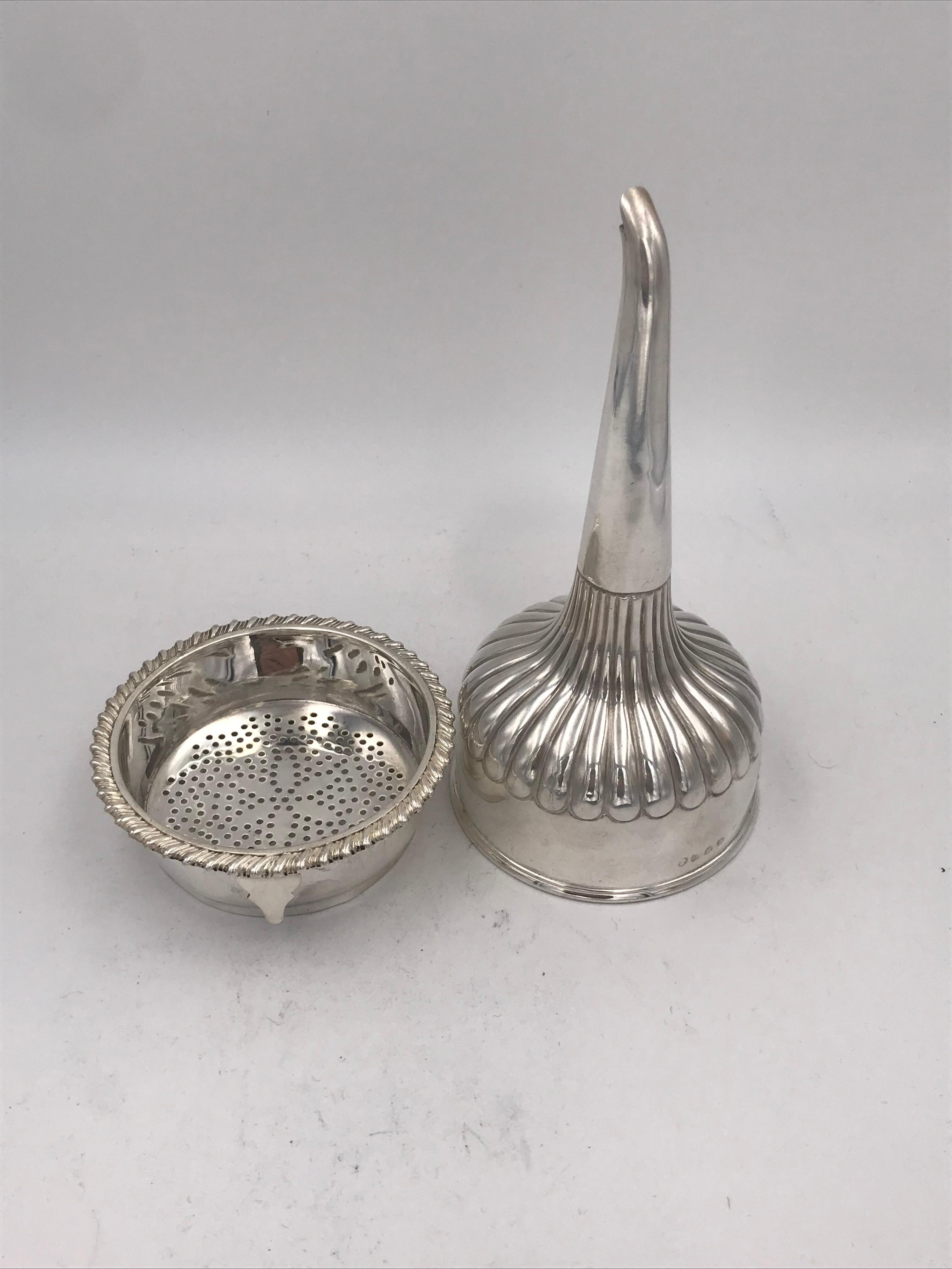 Sterling Silver English Silver Wine Funnel