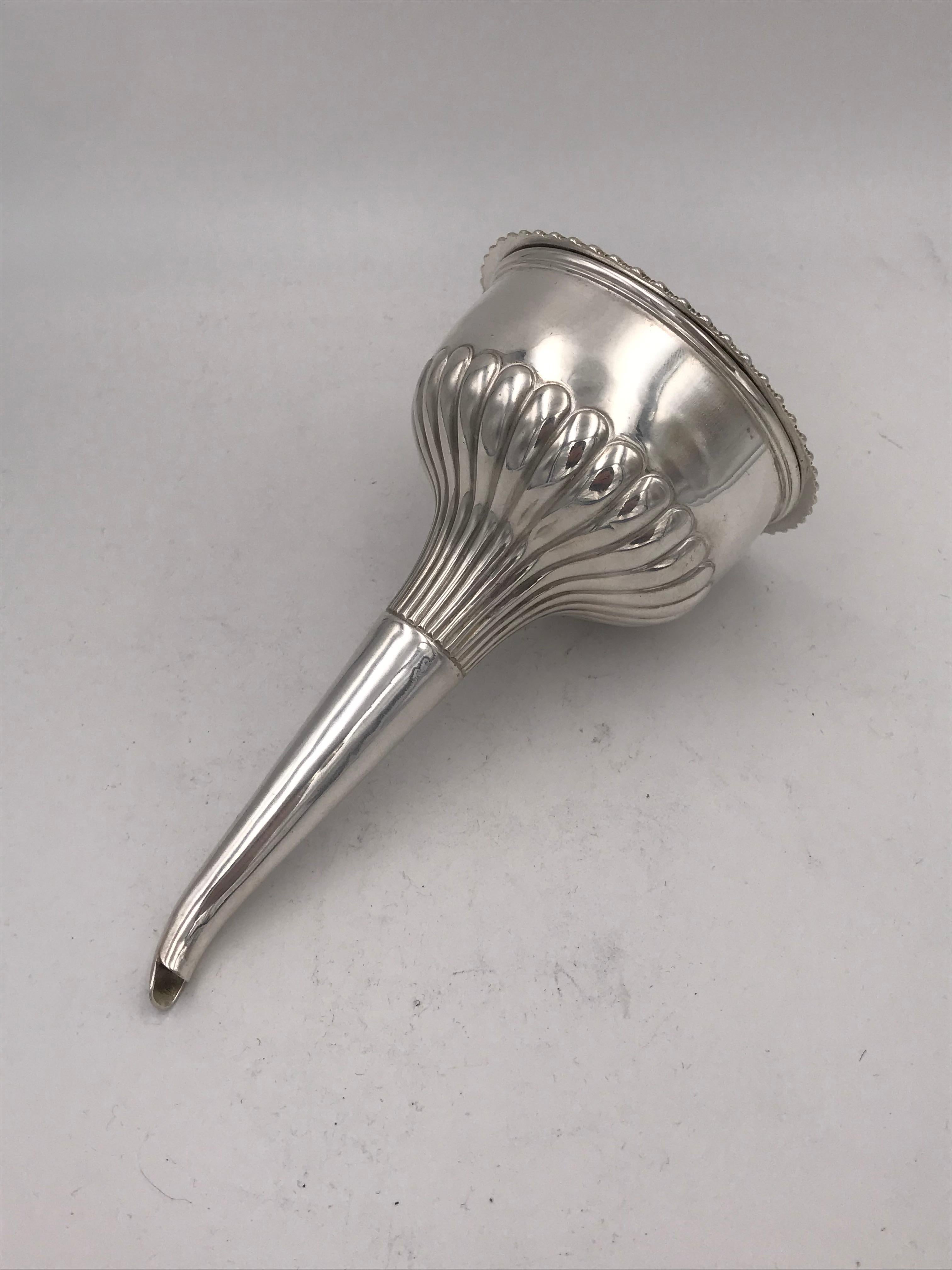 English Silver Wine Funnel 2