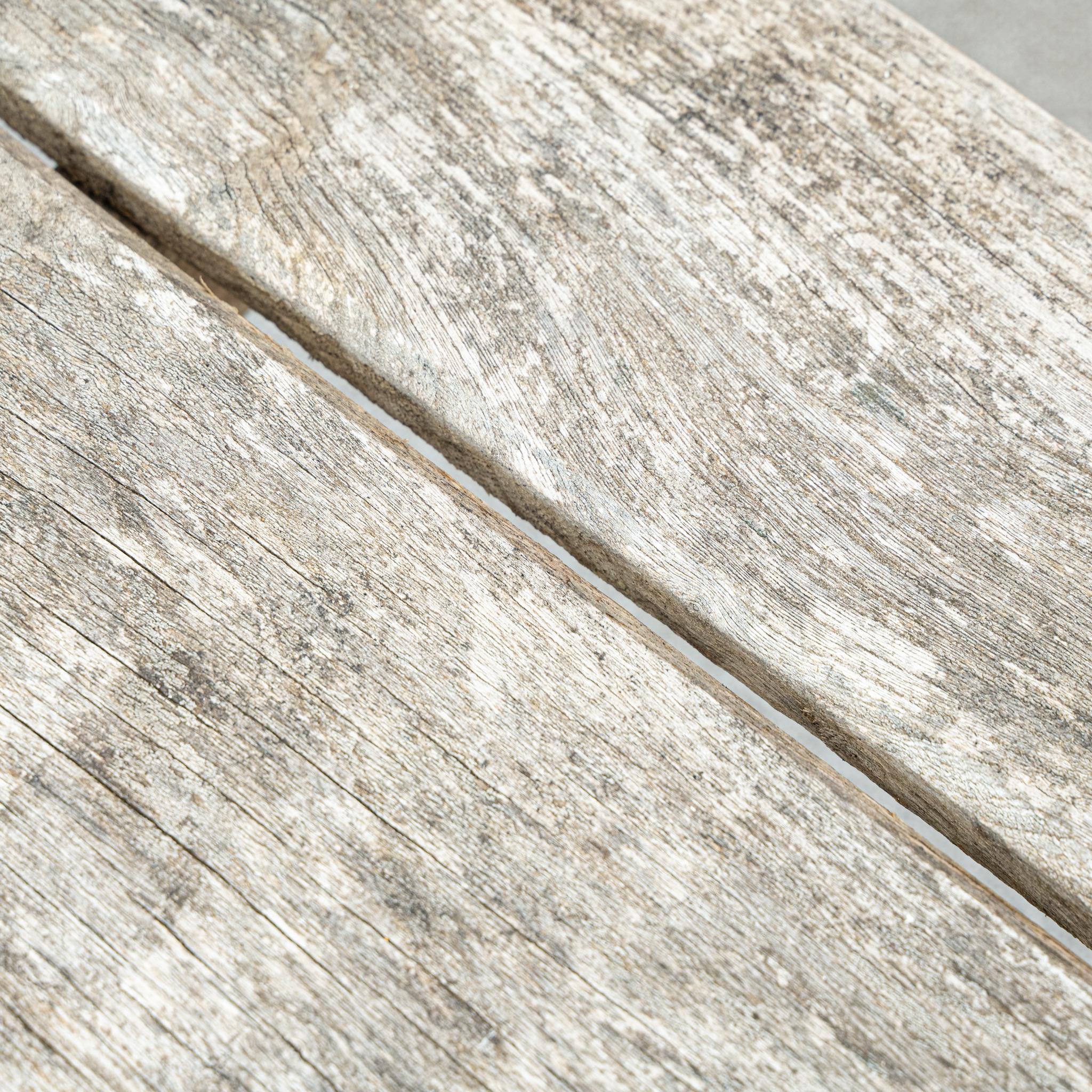 20th Century English Silvered Teak Garden Bench For Sale