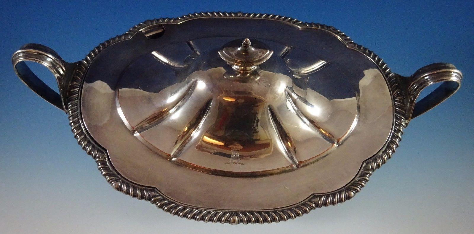 American English Silverplate by N B & S Soup Tureen with Silverplate on Copper