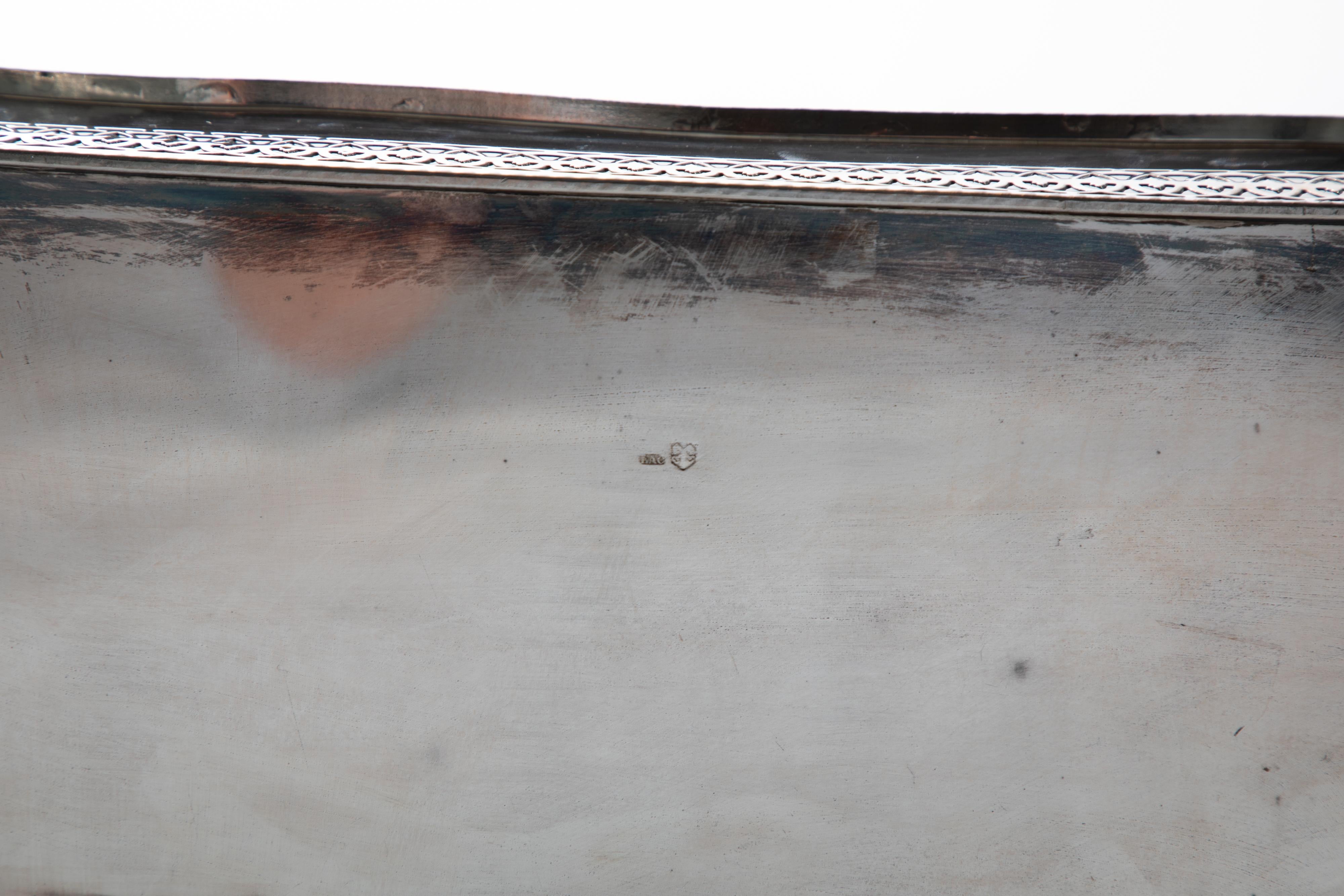 20th Century English Silverplated Faux Tortoise Tray