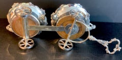 English Silverplated Figural Double Wine Trolley