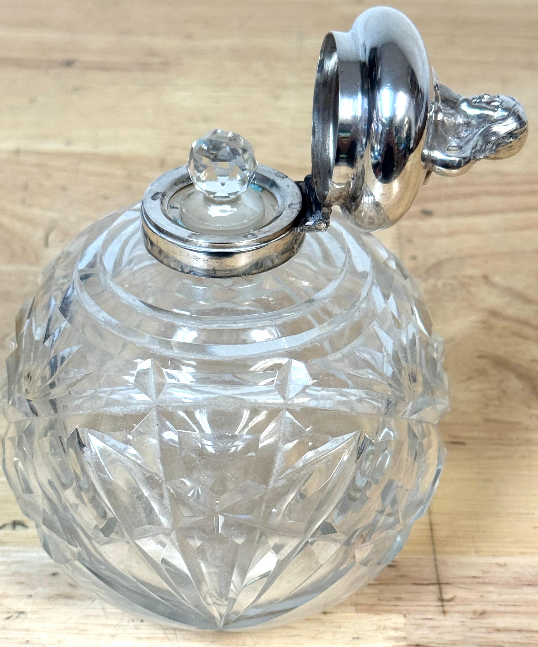 English Silverplated Figural Nymph & Cut Glass Perfume Bottle, Circa 1905 For Sale 6