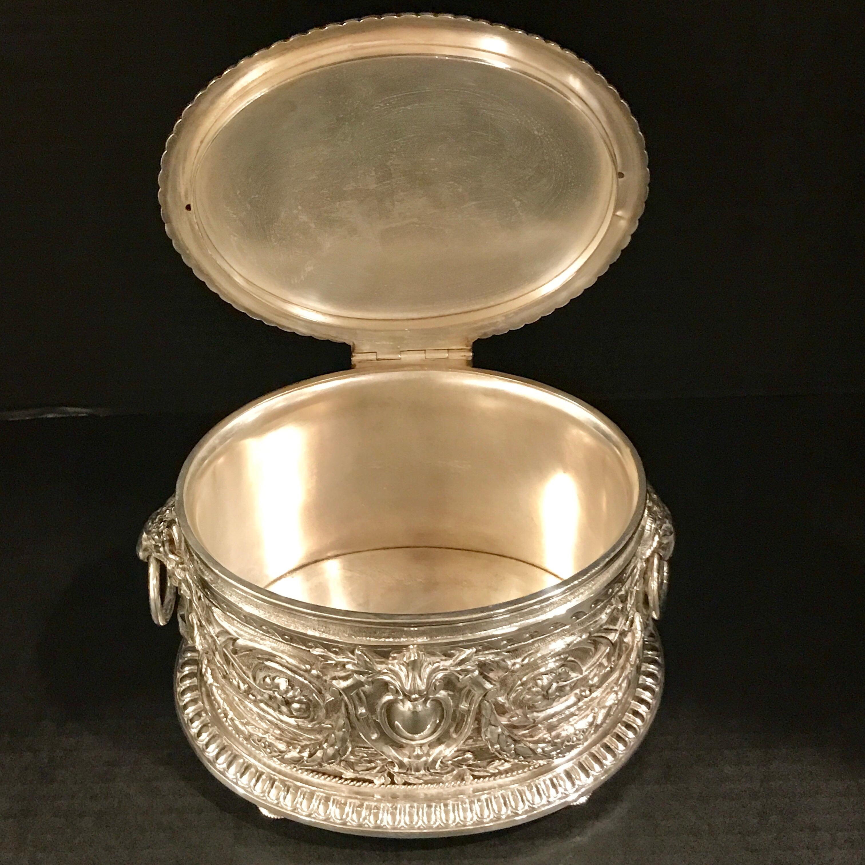 English Silverplated Ornate Table Box by Hukin and Heath 4