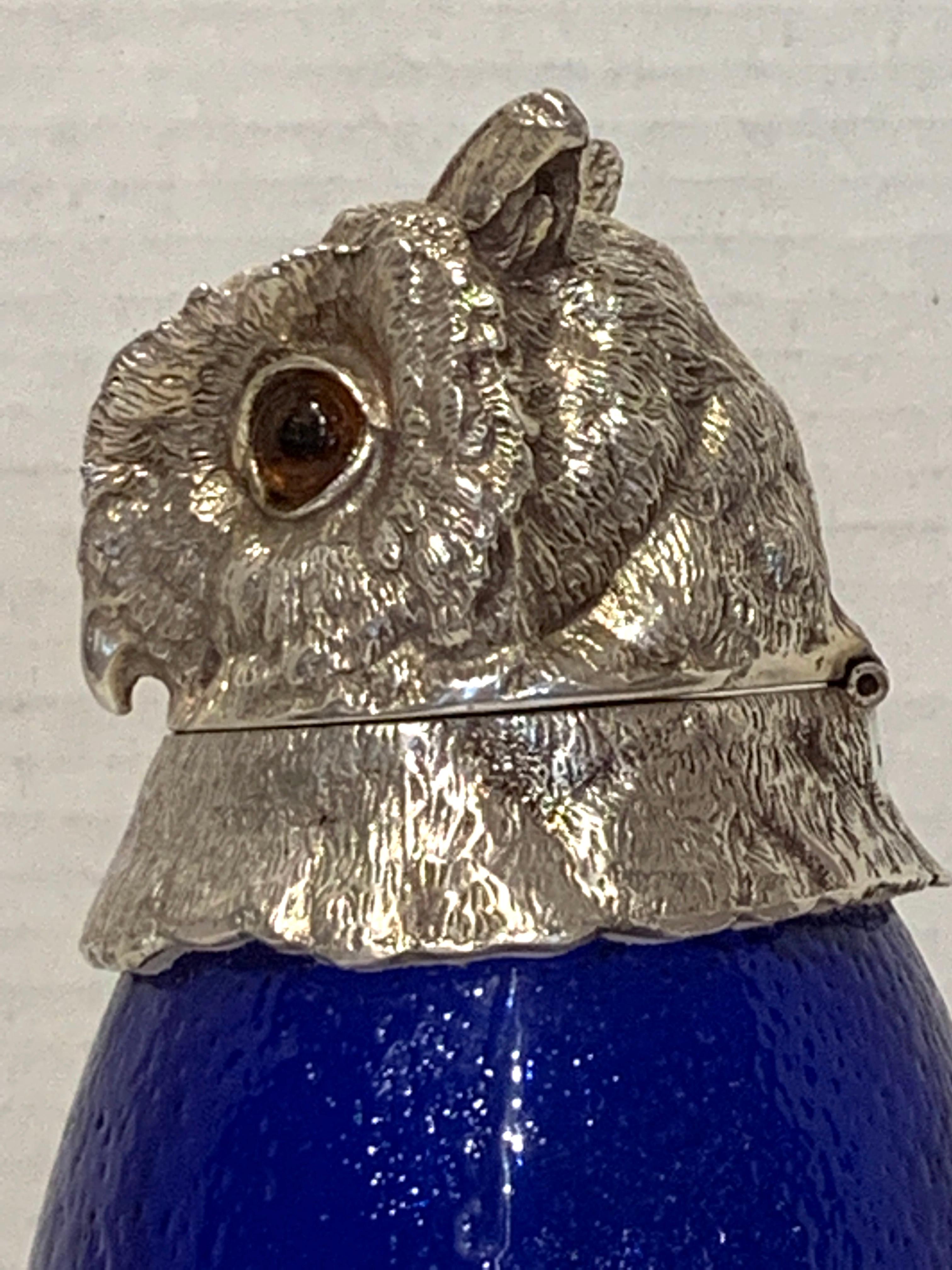 English Silverplated Owl Motif Decanter 2