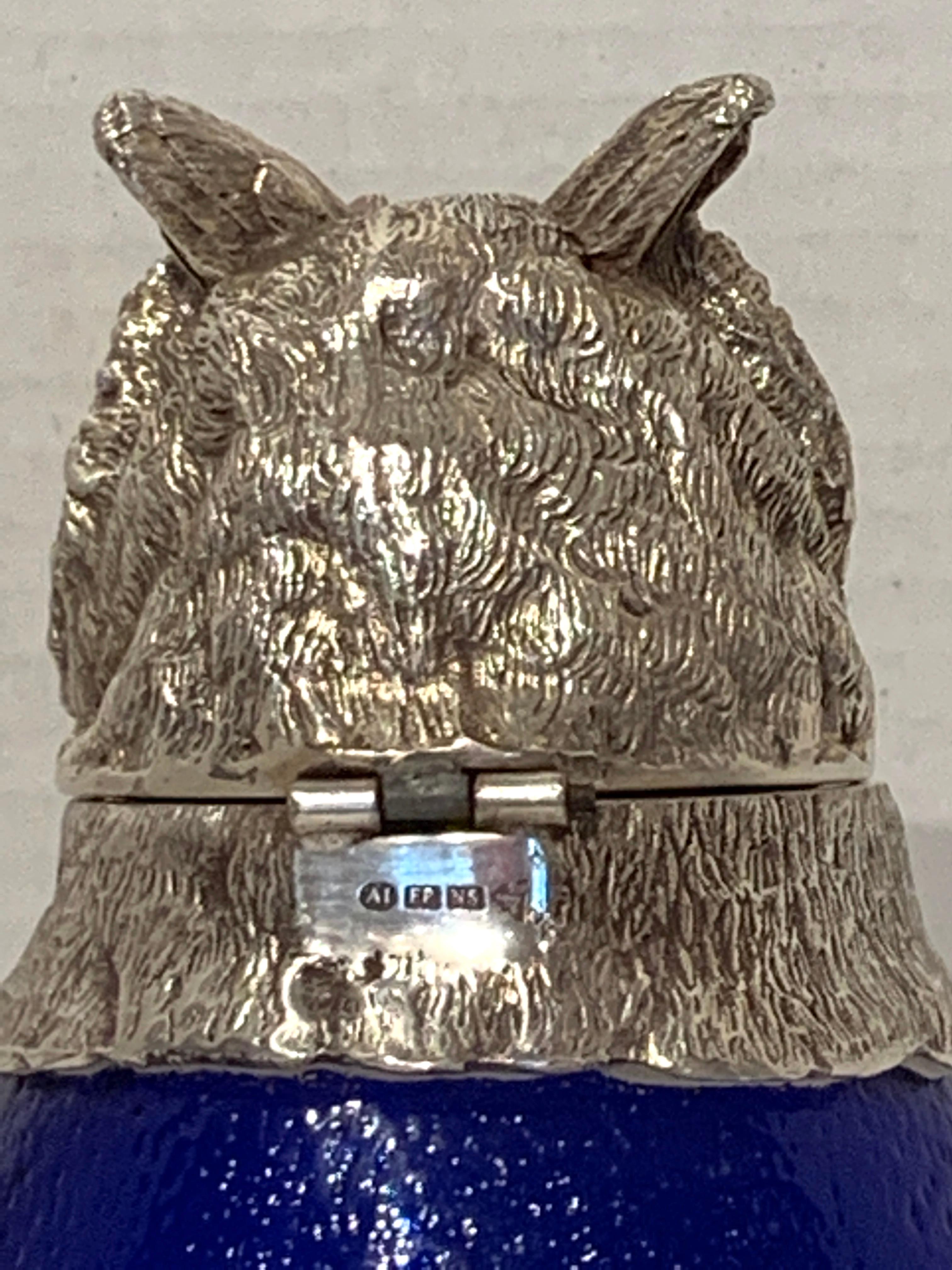 English Silverplated Owl Motif Decanter 4