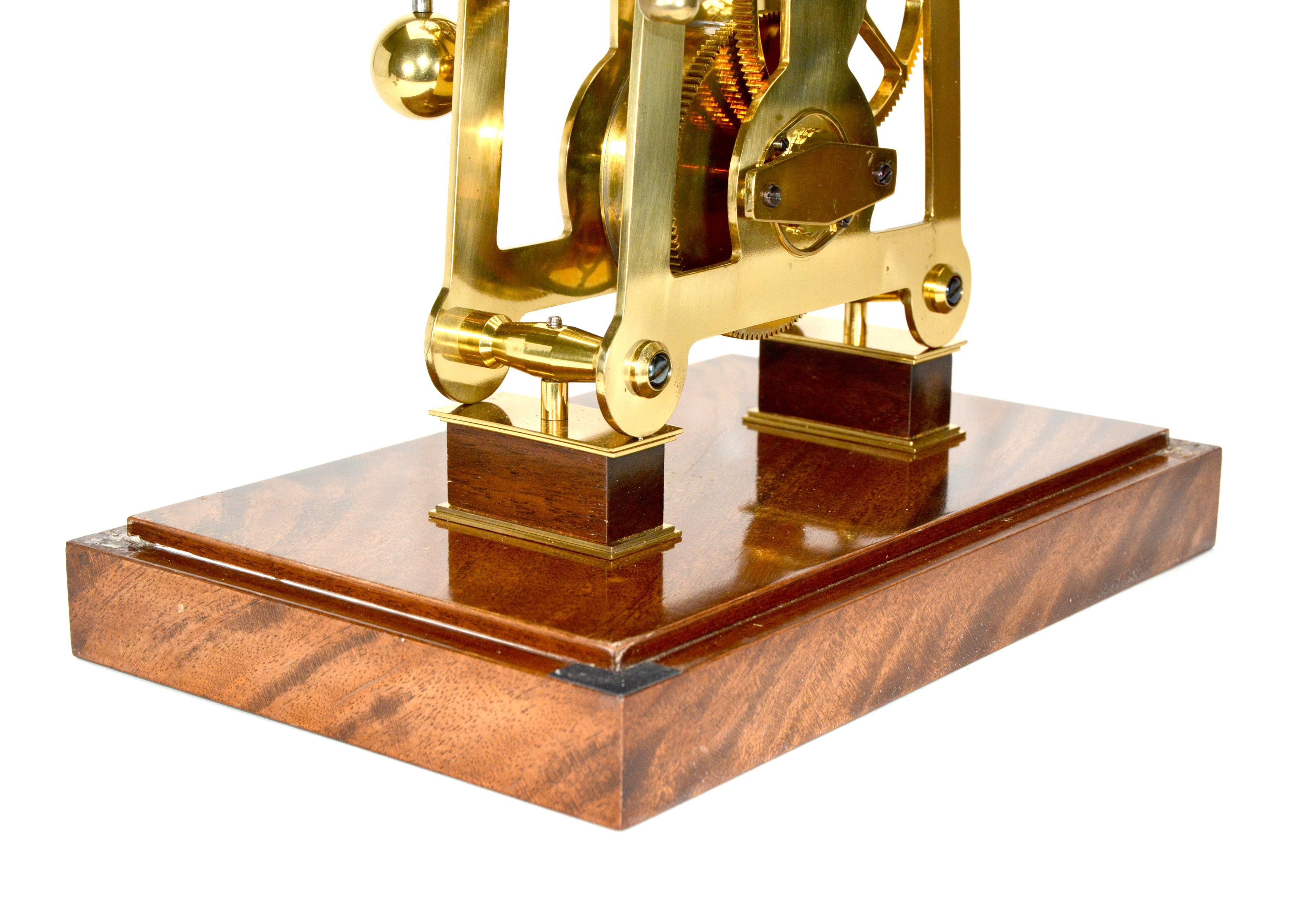 English Sinclair Harding Harrison Grasshopper Double Pendulum Sea Skeleton Clock For Sale 9