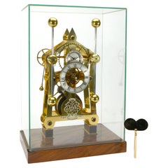 Antique English Sinclair Harding Harrison Grasshopper Double Pendulum Sea Skeleton Clock