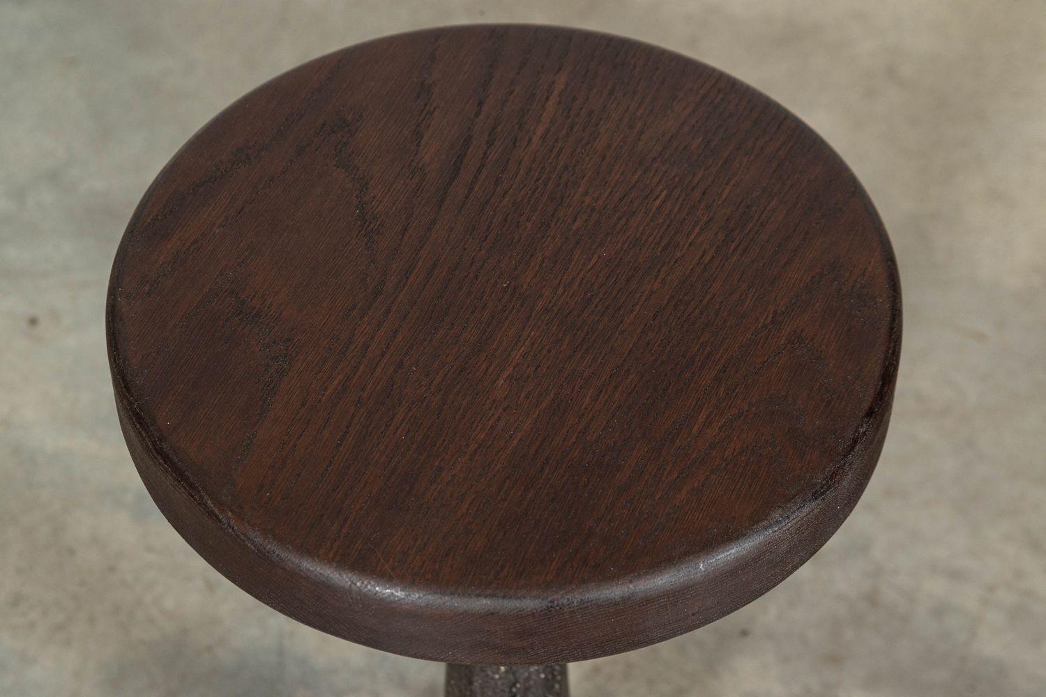 English Singer Cast Iron Oak Stool 13