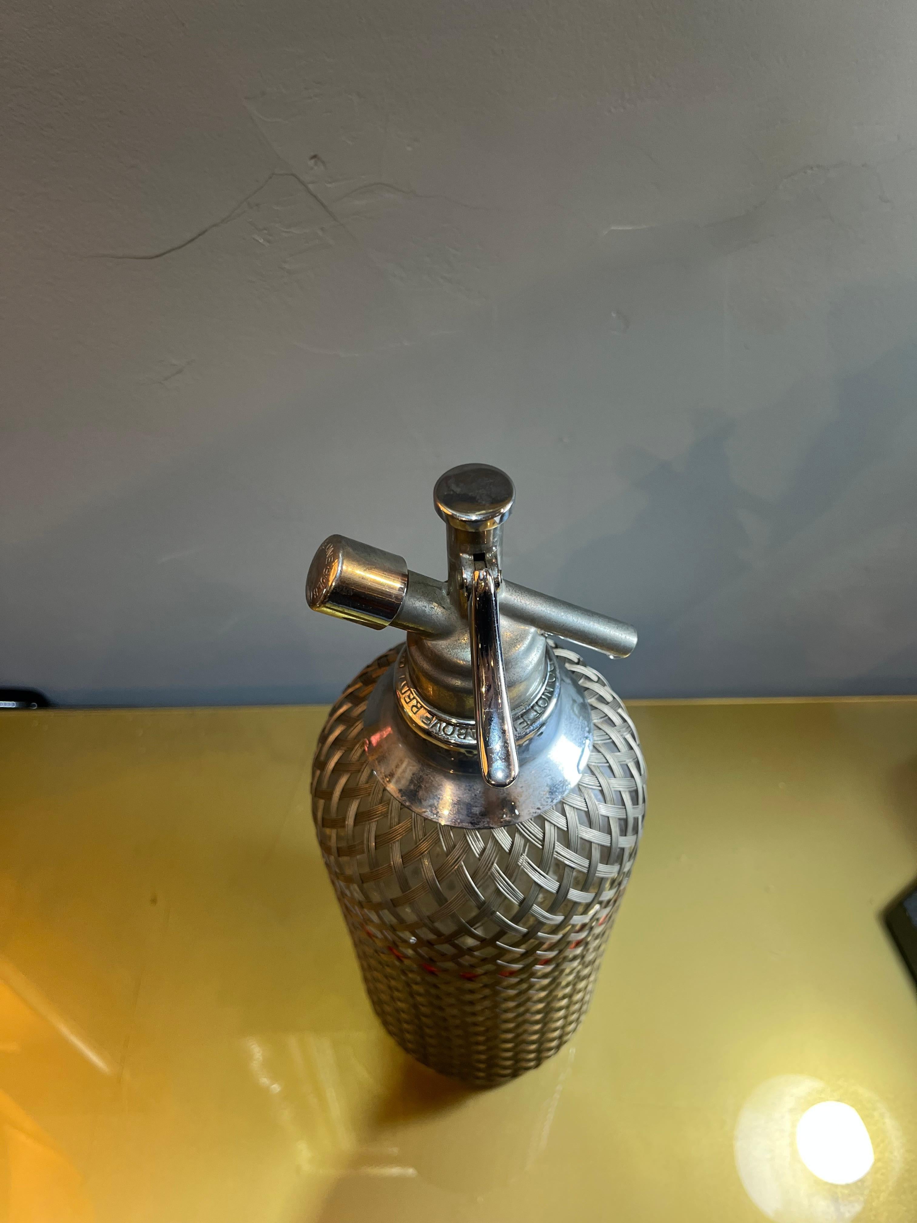 Englischer Siphon Sparklest Makers London aus Metall und Kristall im Angebot 2
