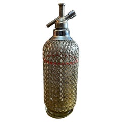English siphon Sparklest Makers London in metal and crystal