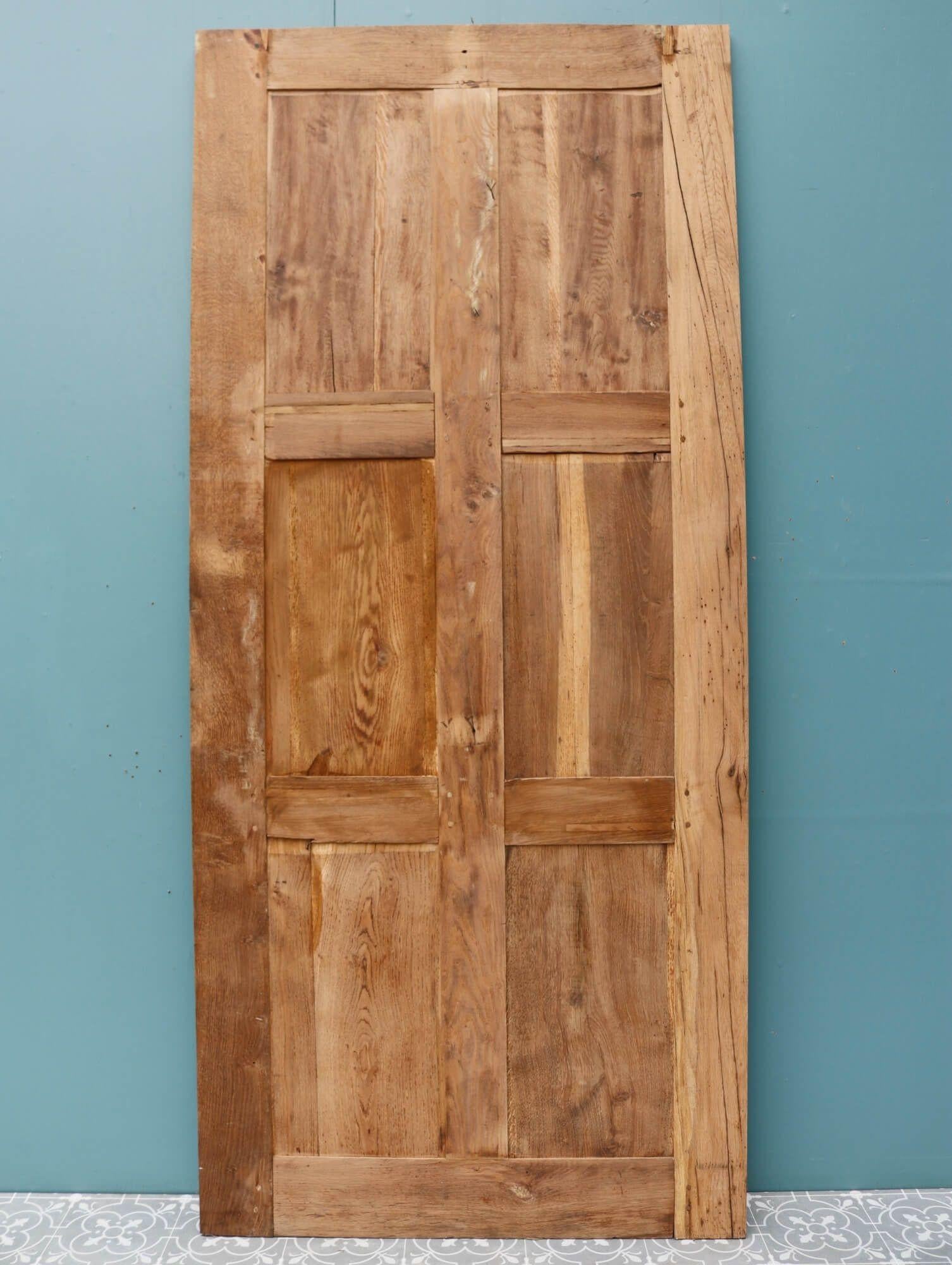 Country French Six Panel Reclaimed Oak Door For Sale