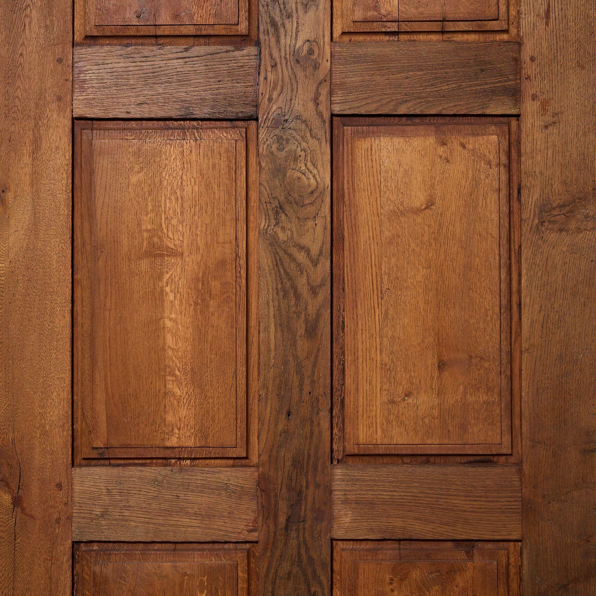 Country English Six Panel Reclaimed Oak Door For Sale