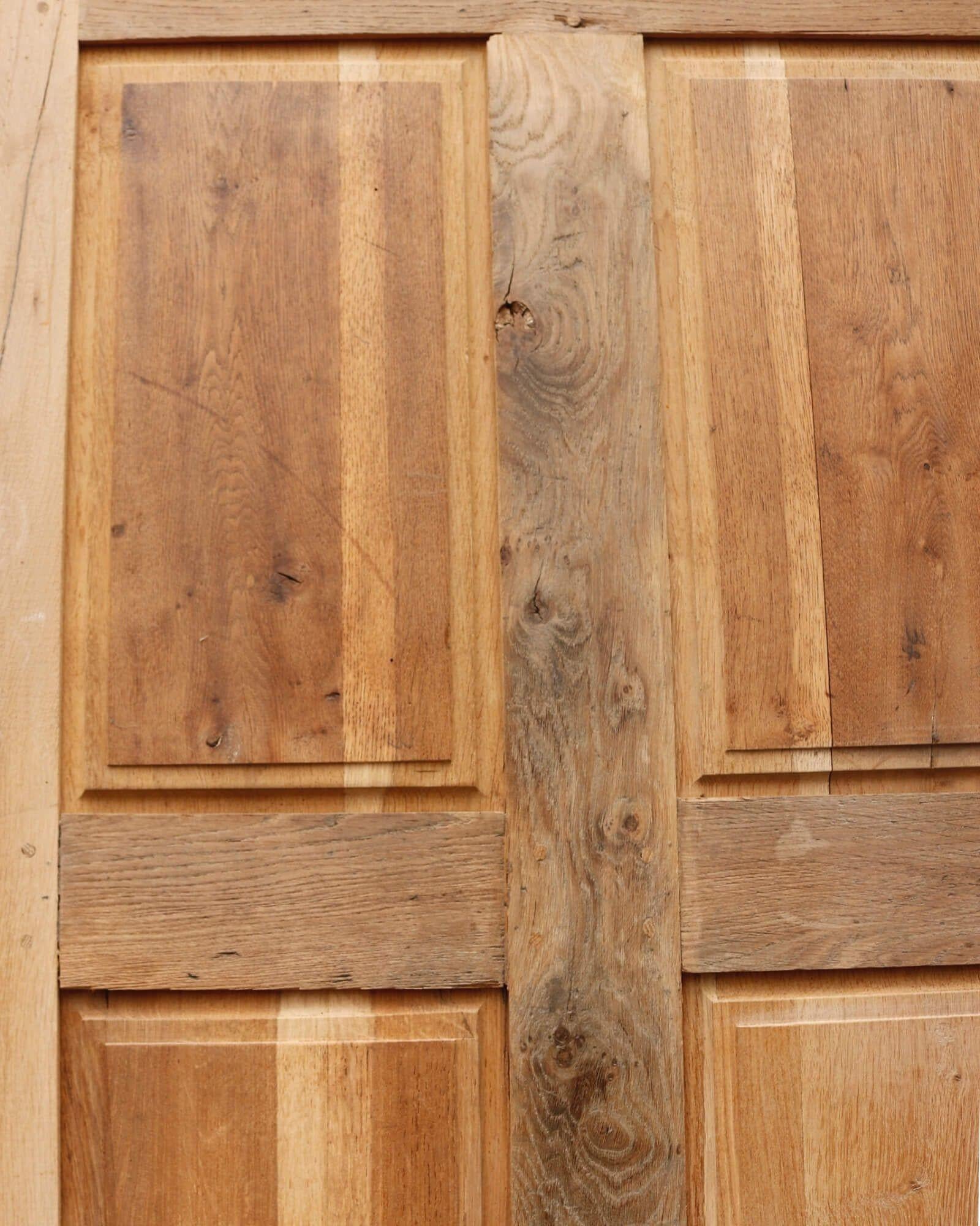 French Six Panel Reclaimed Oak Door For Sale 1