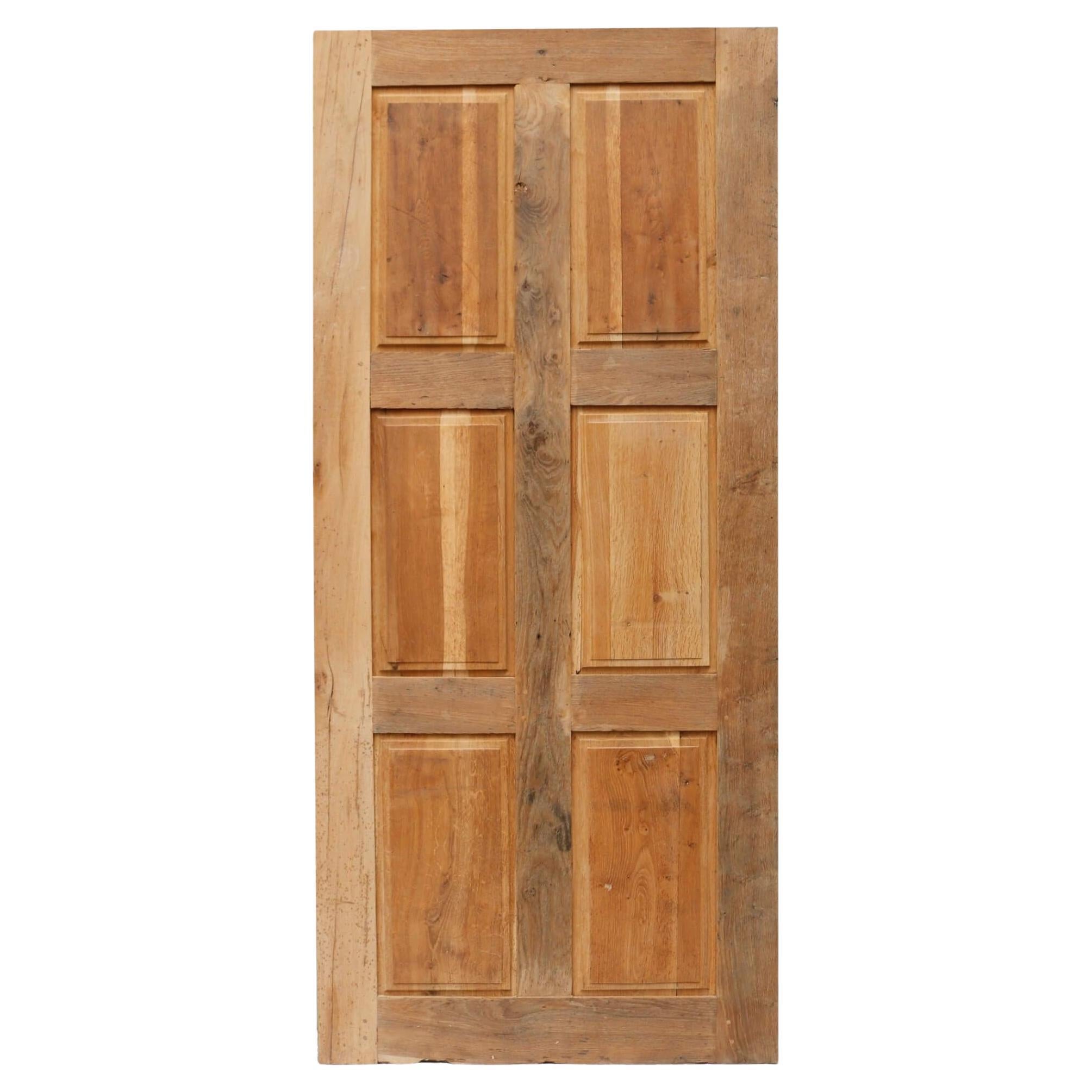 Porte française à six panneaux en Oak Oak récupéré