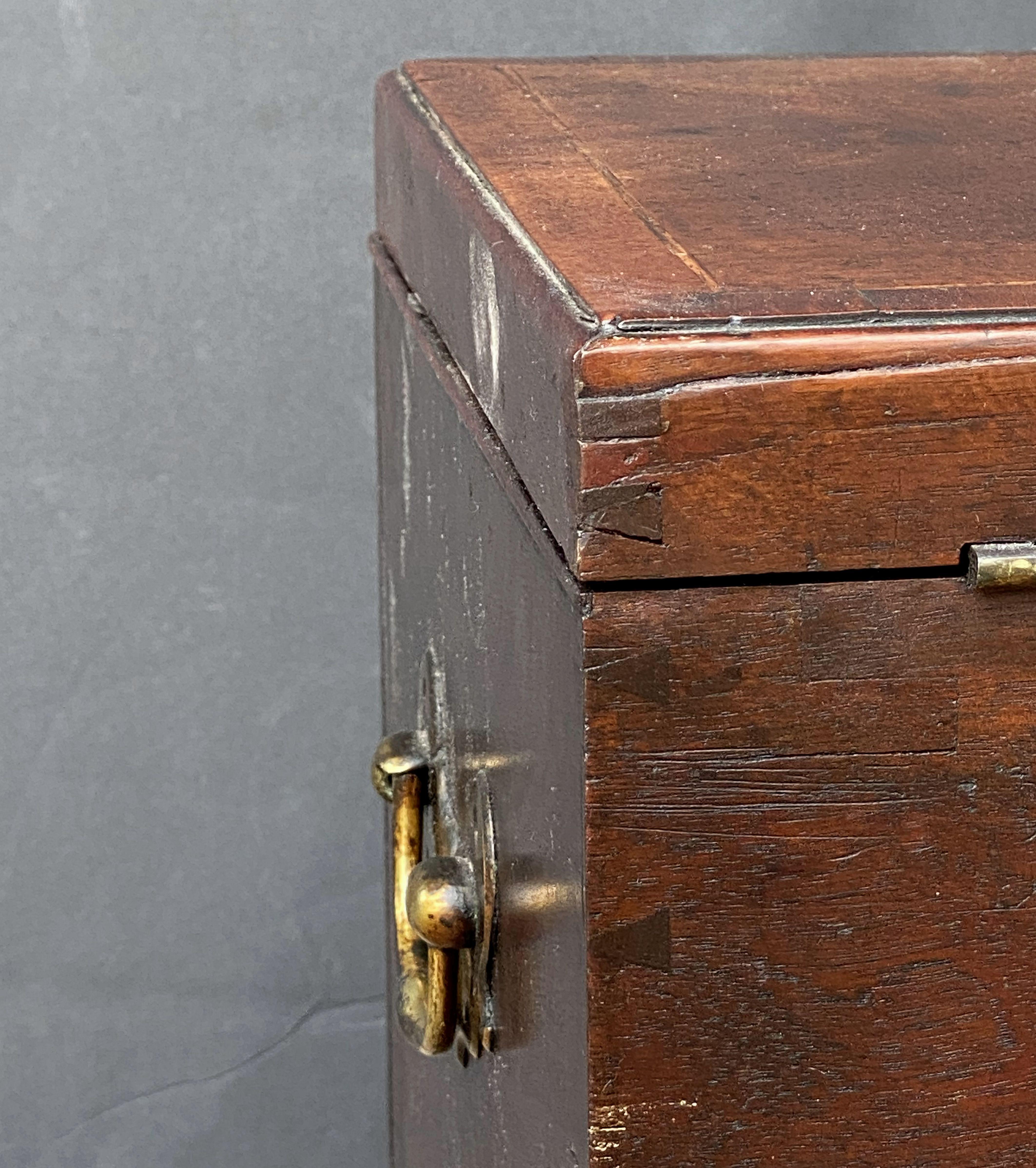 English Small Chest or Box of Mahogany from the George III Era 11