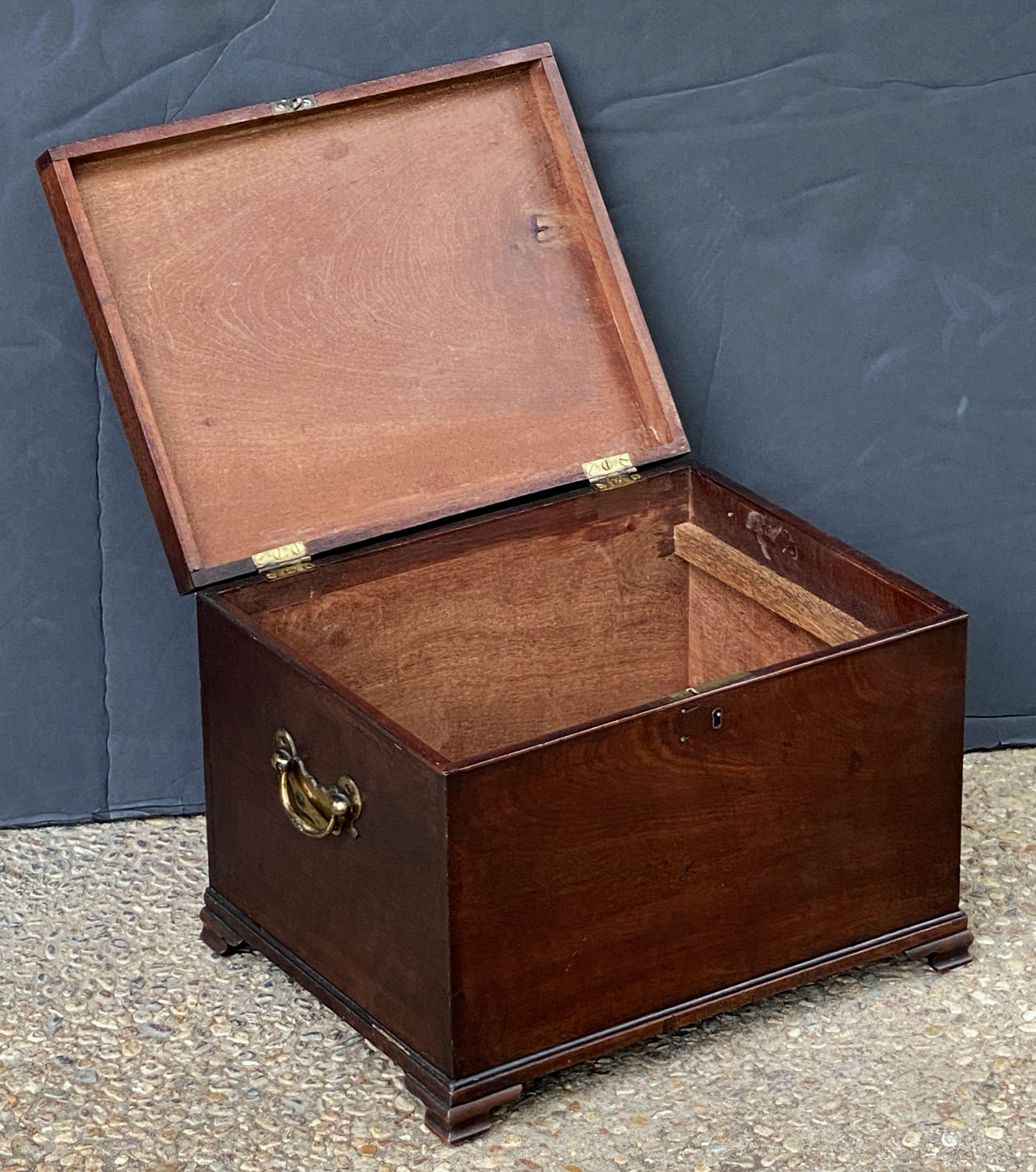 19th Century English Small Chest or Box of Mahogany from the George III Era