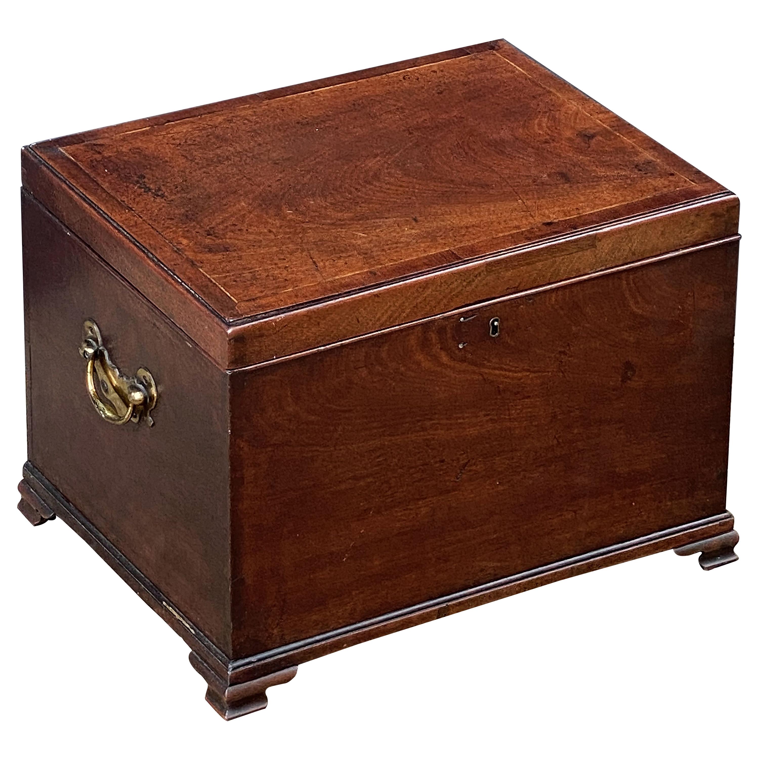 English Small Chest or Box of Mahogany from the George III Era