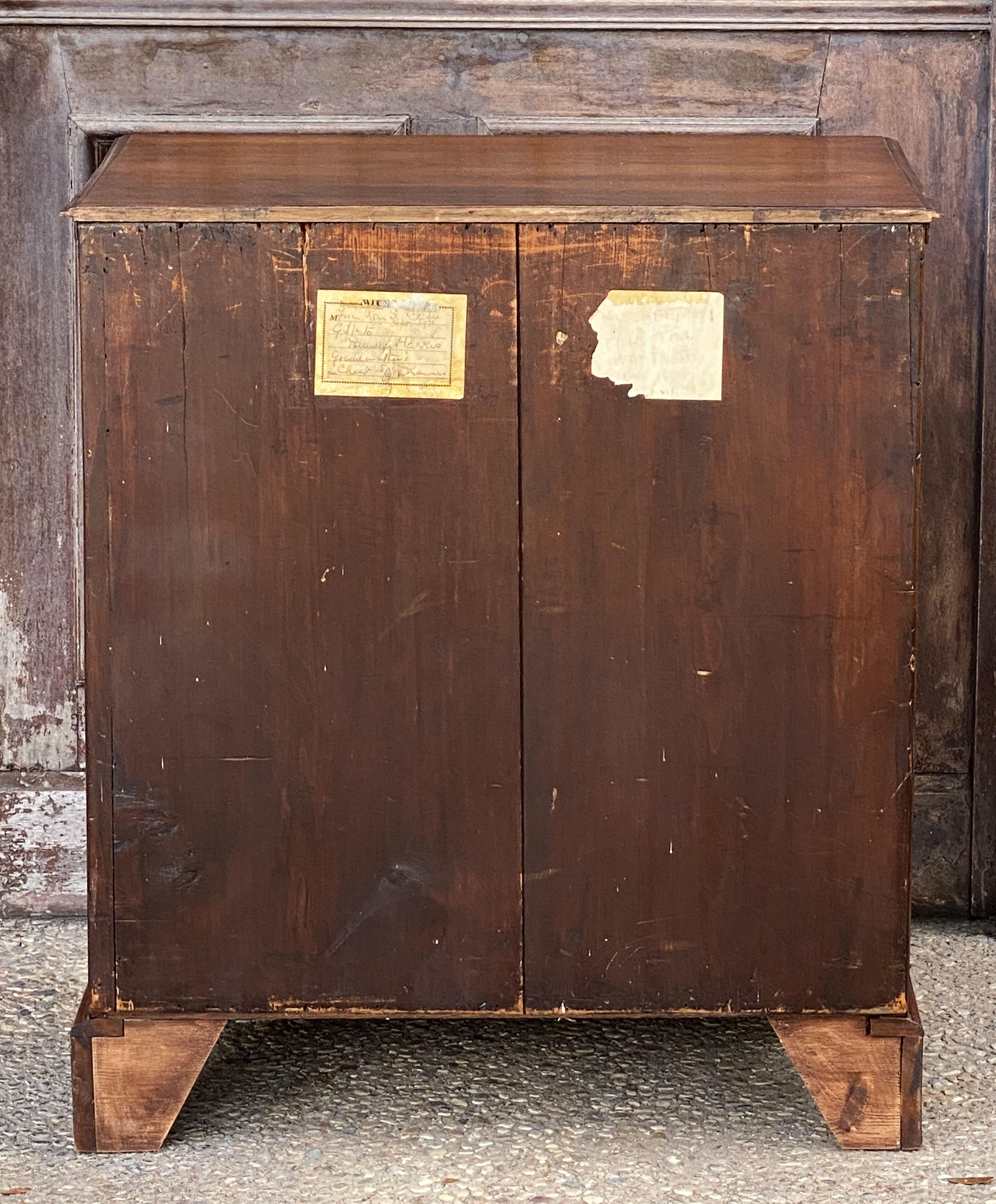 English Small Chest of Mahogany on Bracket Feet 15