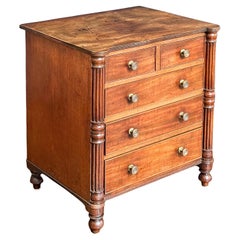 English Small Chest of Mahogany with Five Drawers in the Manner of Gillows