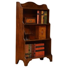 English Solid Mahogany Waterfall Bookcase