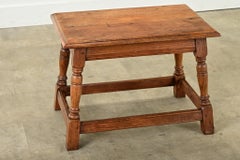 English Solid Oak Low Table / Stool
