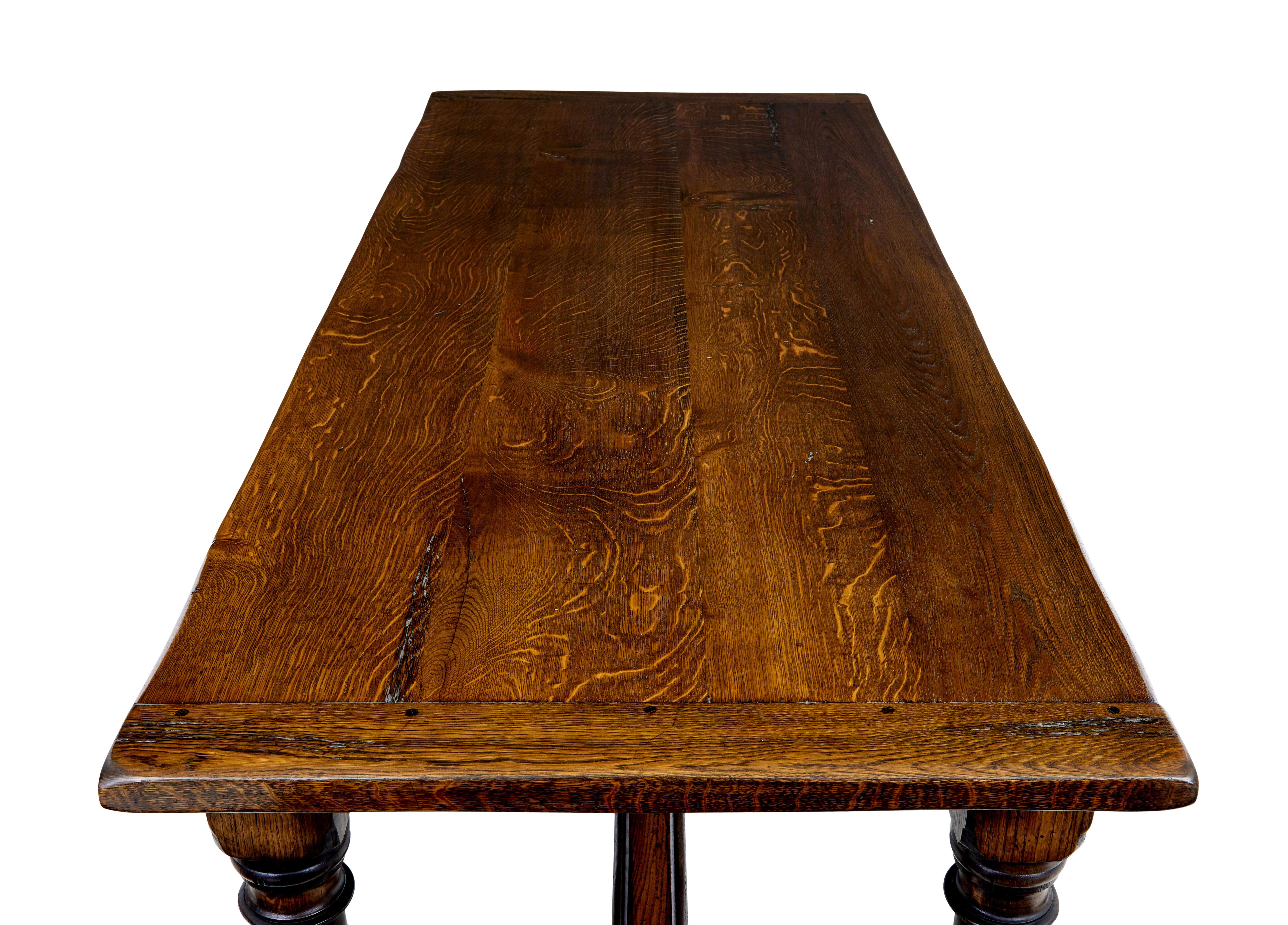 Chêne Table de réfectoire en chêne massif anglais en vente