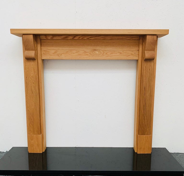 English Solid Oak Timber Fireplace Mantelpiece For Sale 14
