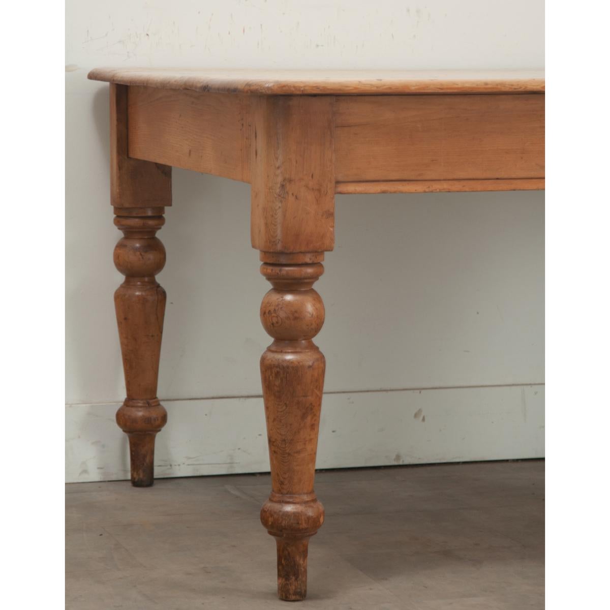 English Solid Pine Dining Table For Sale 5