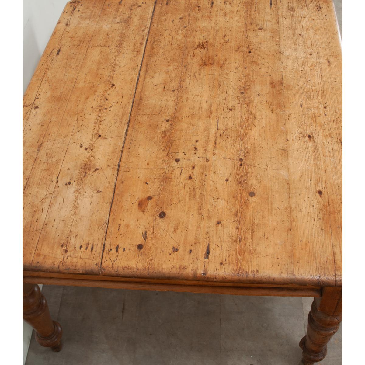 English Solid Pine Dining Table For Sale 2