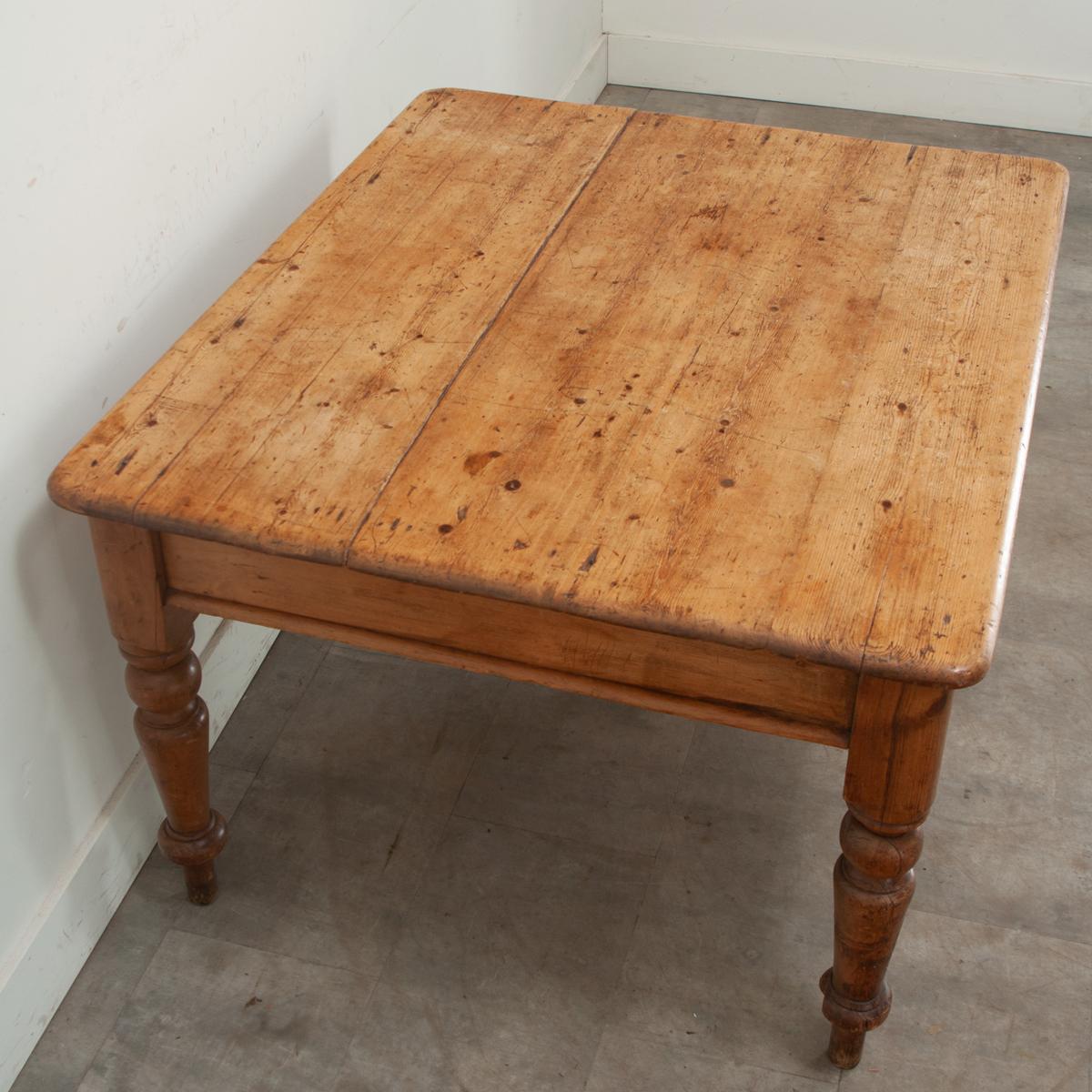 English Solid Pine Dining Table For Sale 3