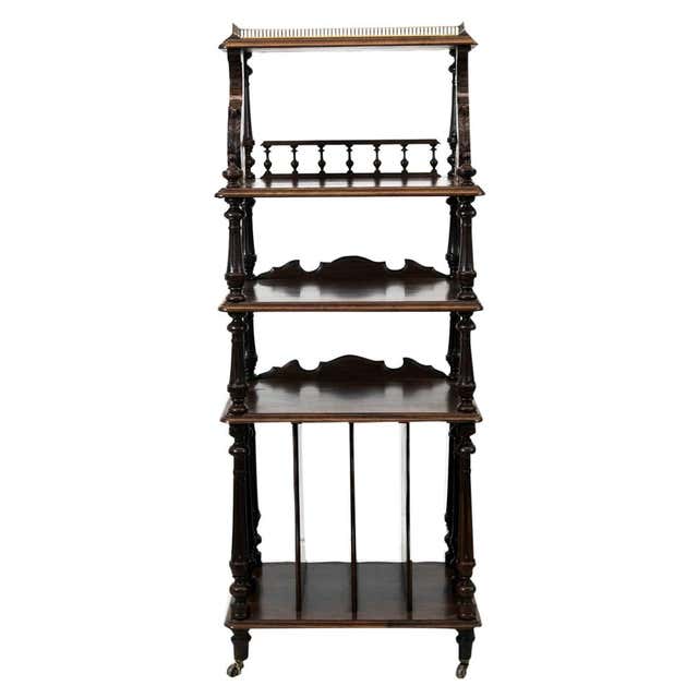 Four-Tiered Mahogany Shelf/Cupboard For Sale at 1stDibs