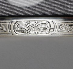 English Solid / Sterling Photograph Frame, Celtic Knot Design
