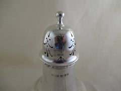 English Solid Sterling Silver Large Sugar Castor Hallmarked:-SHEFFIELD 1926