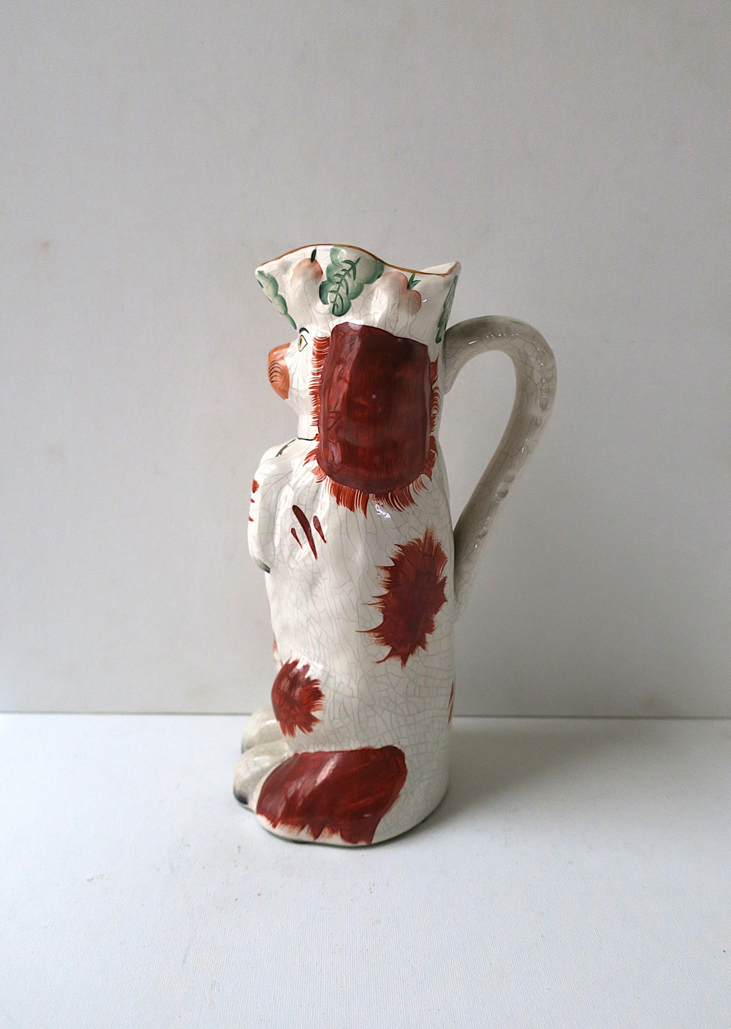 20th Century English Spaniel Dog Pitcher