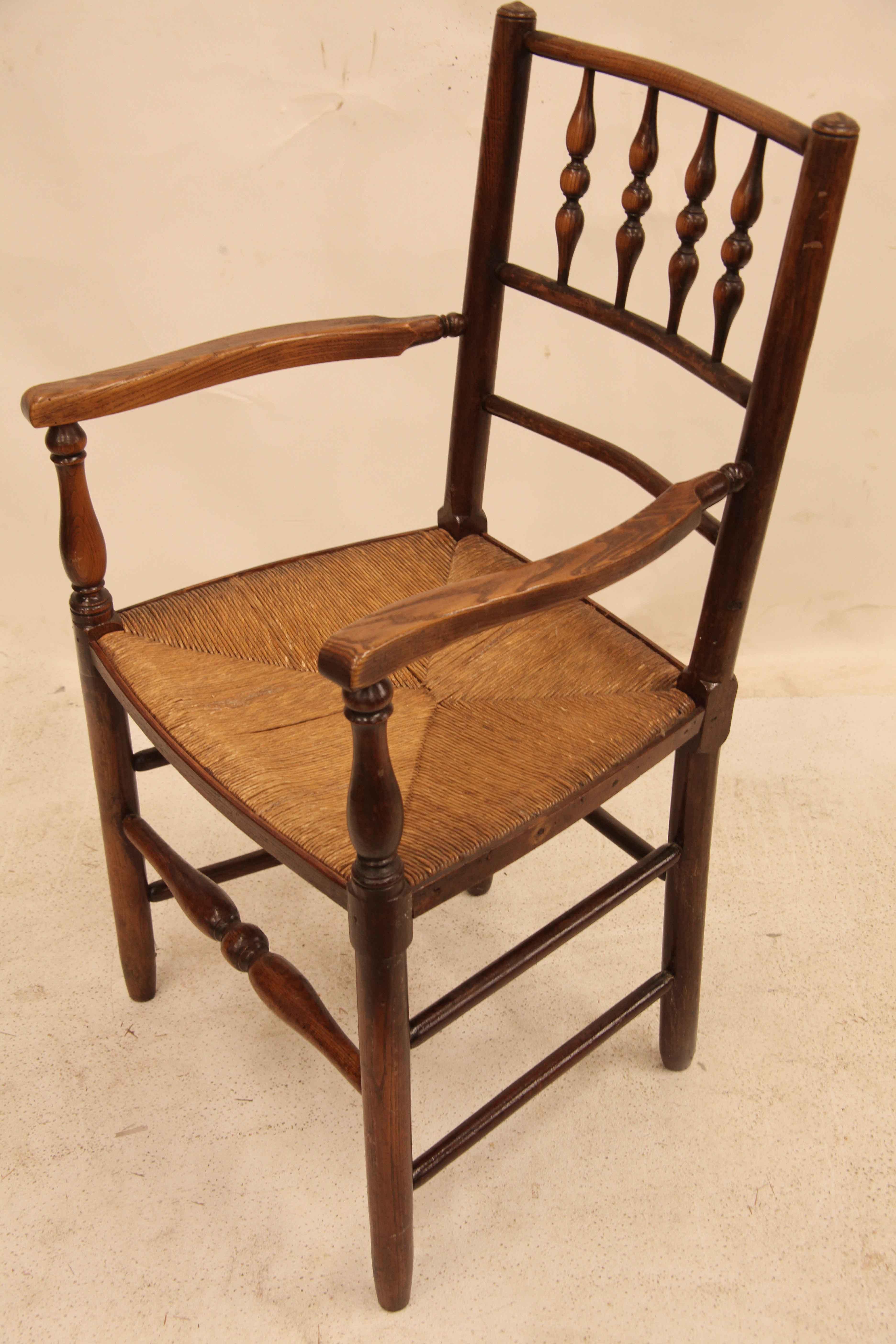 Turned English Spindle Back Chair For Sale