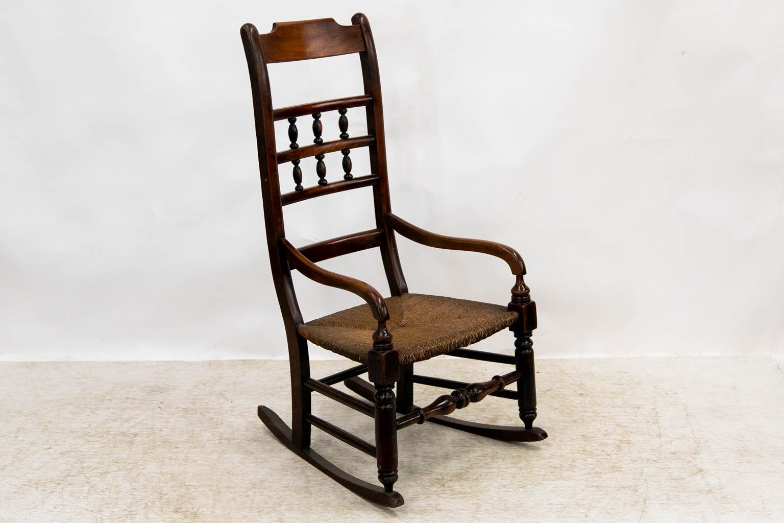 English Spindle Back Rocking Chair  1