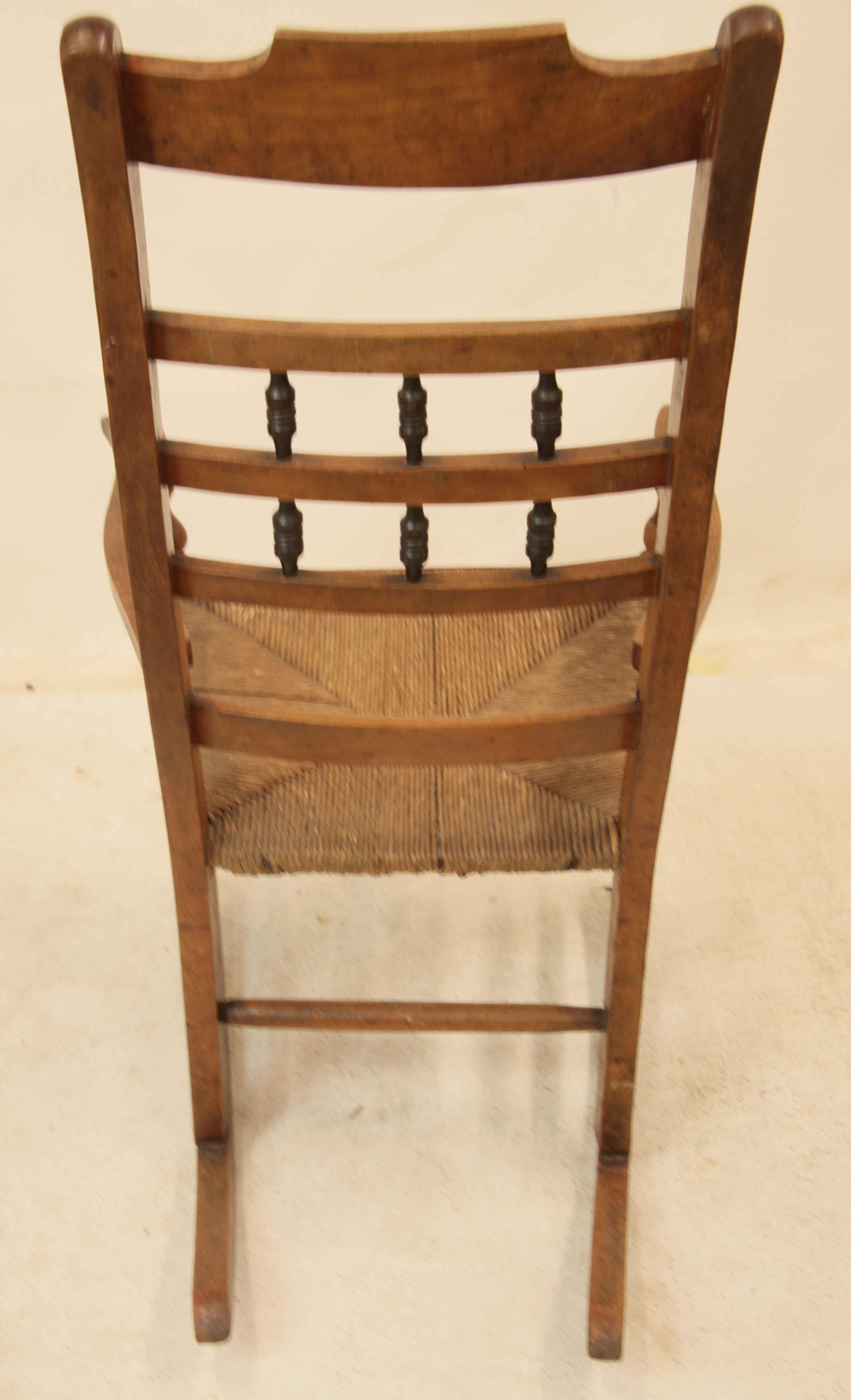 English Spindle Back Rocking Chair For Sale 1