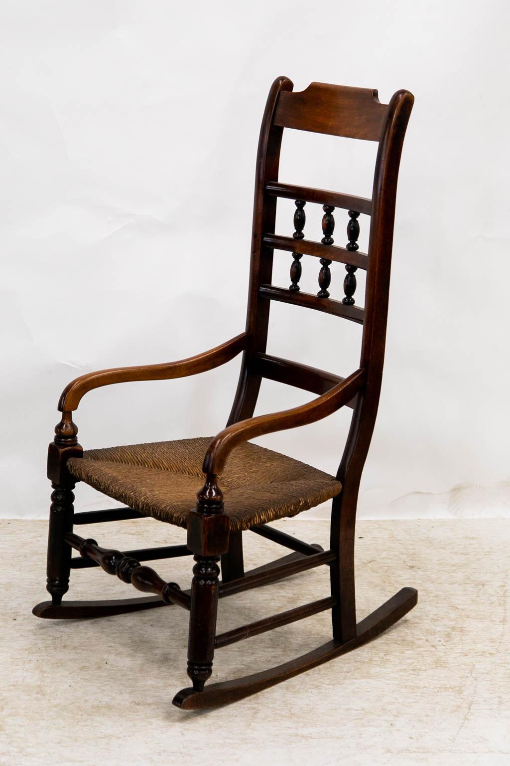 English Spindle Back Rocking Chair  3