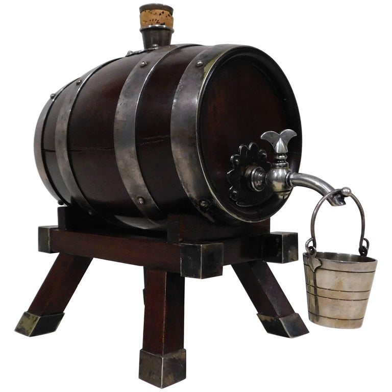 English Spirit Liquor Dispenser Cask Barrel at 1stDibs