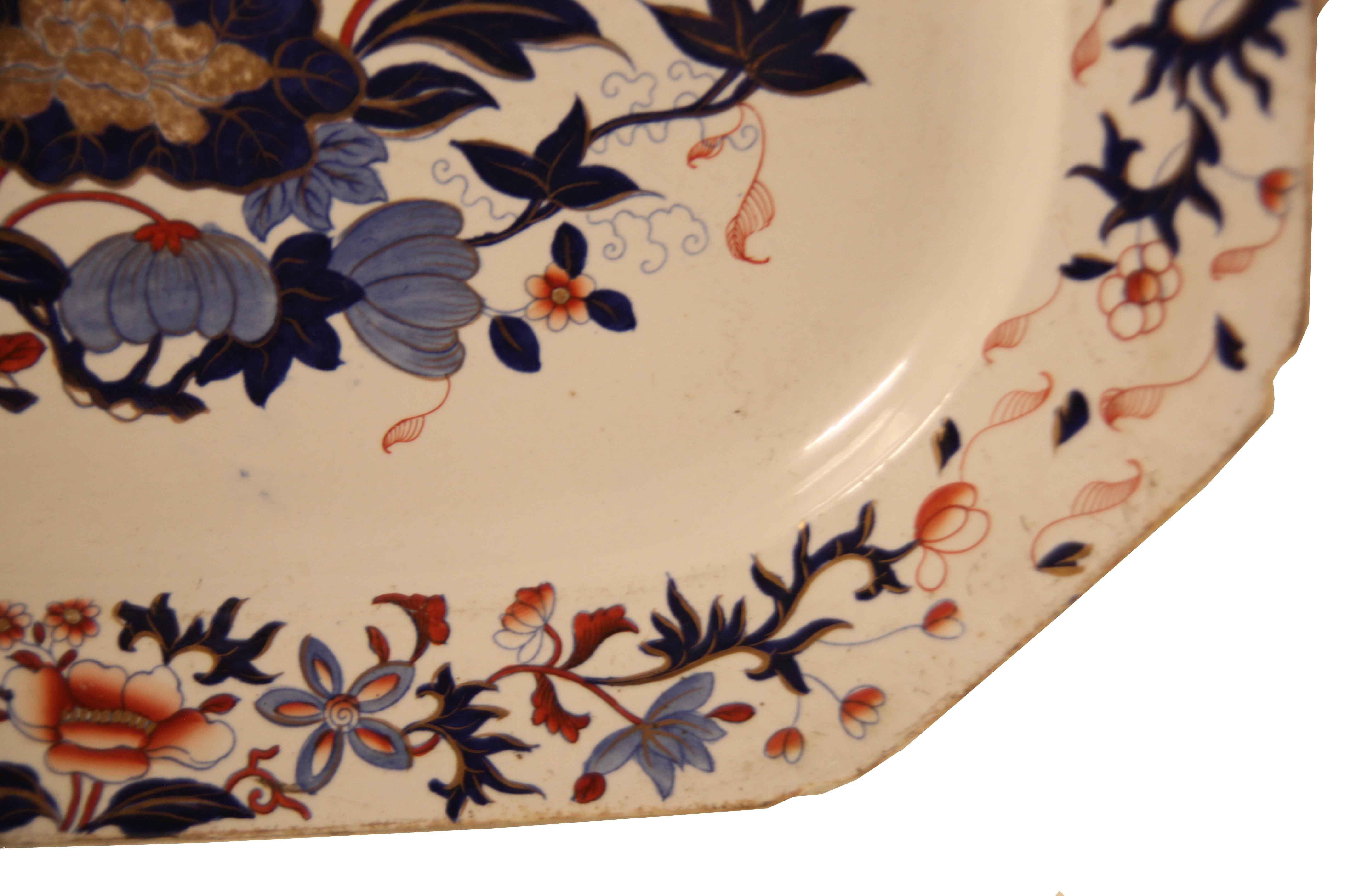 Mid-19th Century English Spode Ironstone Platter For Sale