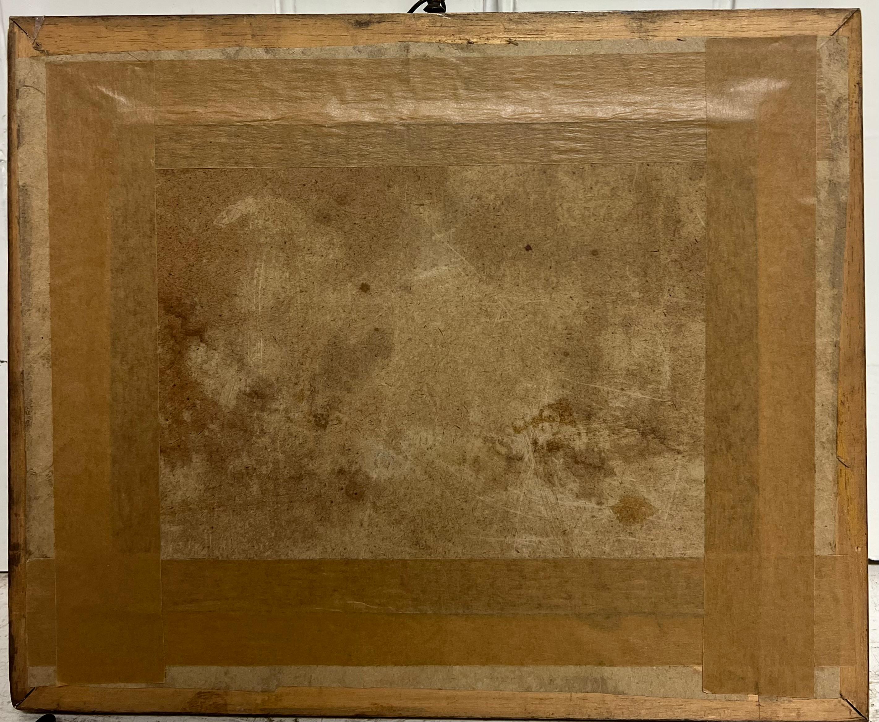 Cheval de course anglais avec jockey Up dans un paysage Huile signée du 20e siècle en vente 3