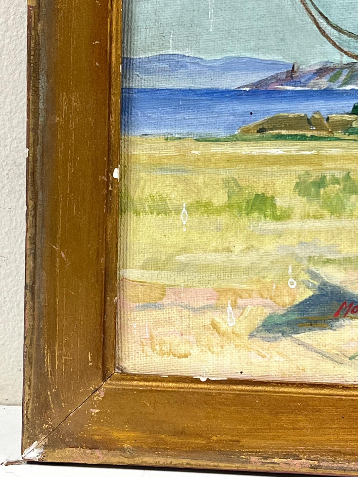 Retrato de un caballo en un paisaje
Artista inglés, mediados del siglo XX
óleo sobre tabla firmado indistintamente, 
enmarcado: 14,5 x 18,5 pulgadas
tablero 12 x 16 pulgadas
procedencia: colección privada, Dorset, Inglaterra
estado: el marco es