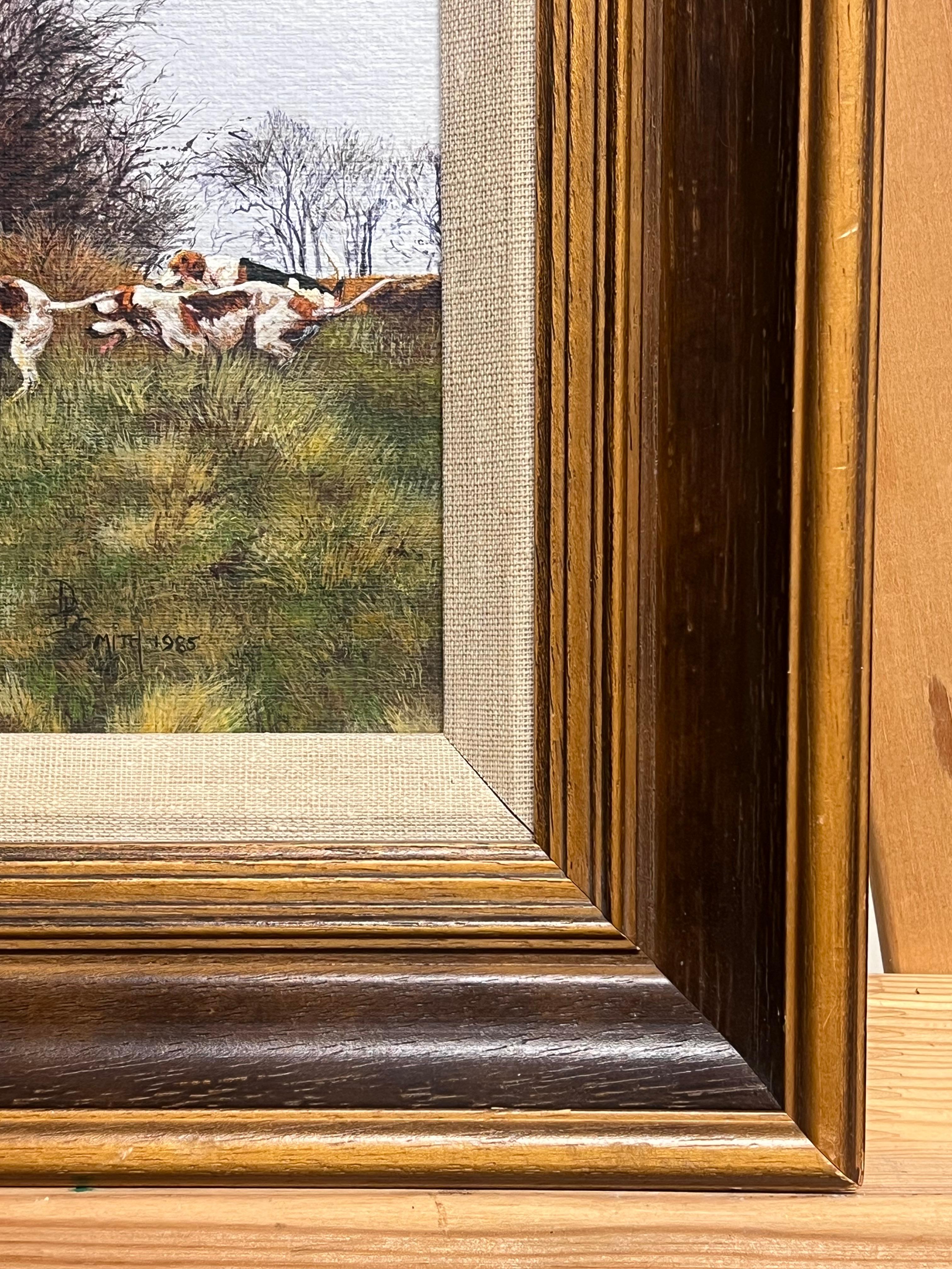 In Full Pursuit
by B. Smith, English 1985
signed oil on board, framed
dated 1985
framed: 12 x 15 inches
board: 8 x 11 inches
Provenance: private collection, England
Condition: very good condition

For more any more information please do contact us