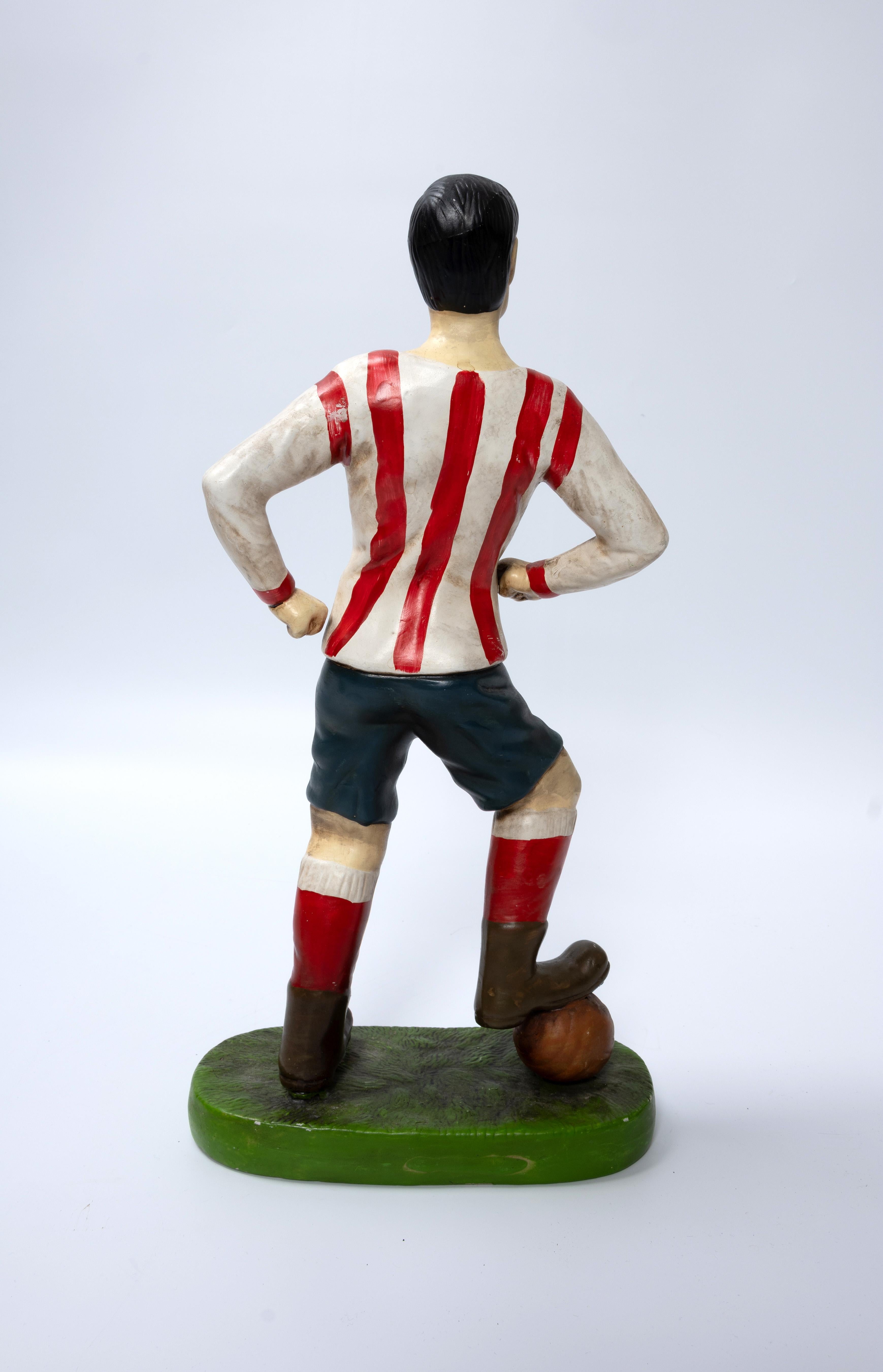 English Sporting Figures Of A Cricketer And A Footballer C.1920 For Sale 1
