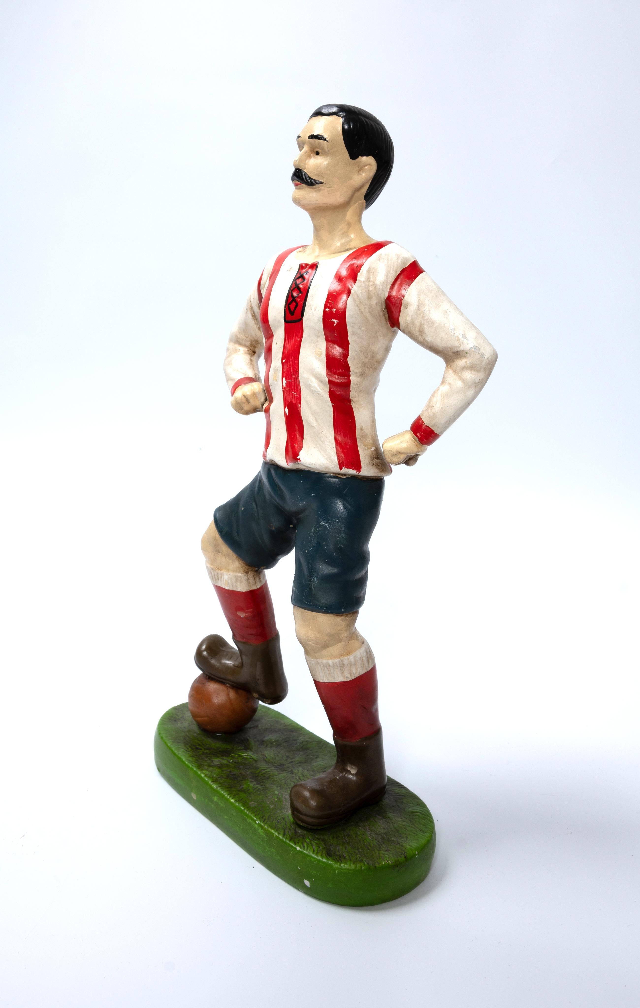 English Sporting Figures Of A Cricketer And A Footballer C.1920 For Sale 2