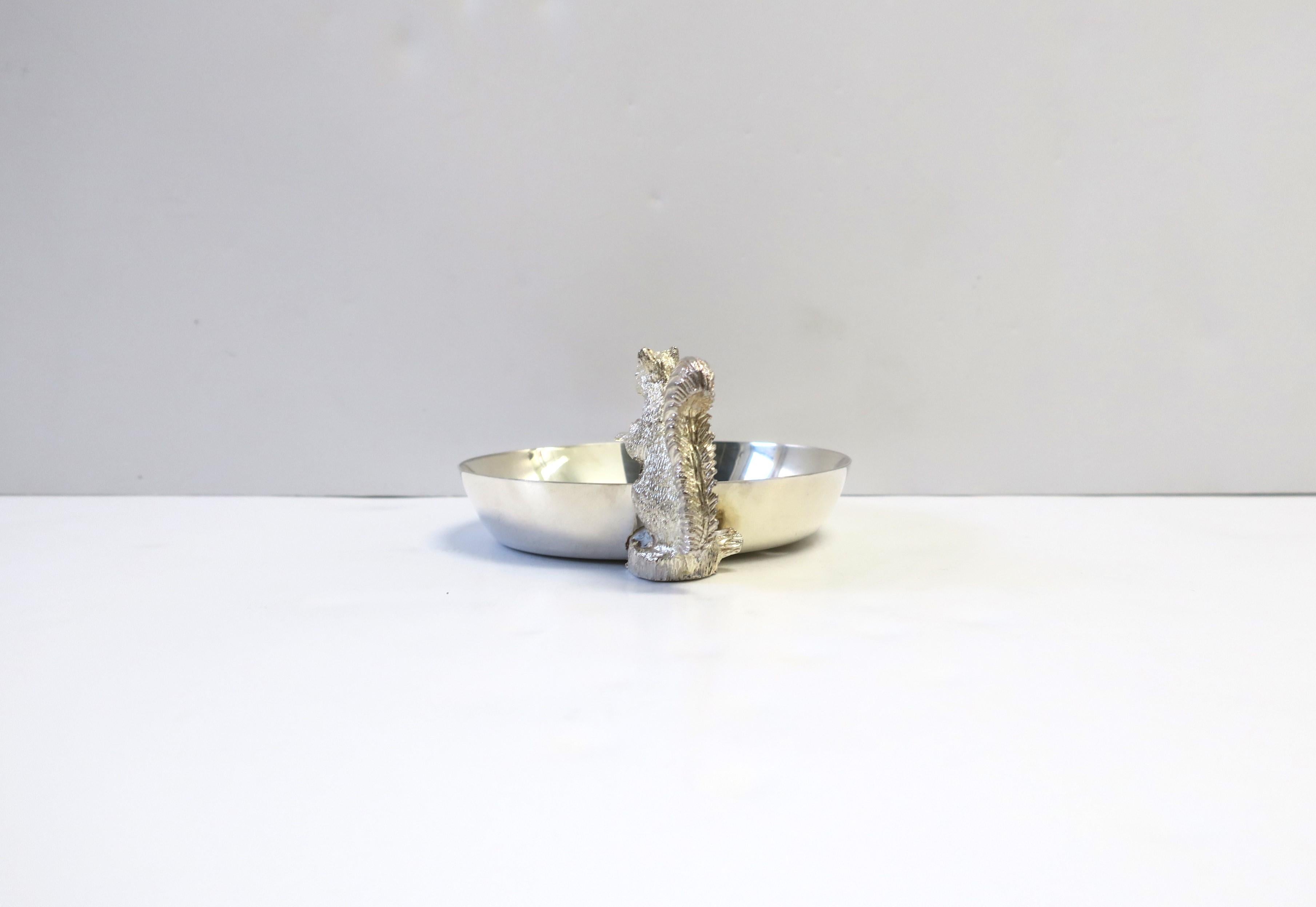 English Squirrel Nut Bowl in Sterling Silver Plate 3