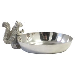 English Squirrel Nut Bowl in Sterling Silver Plate